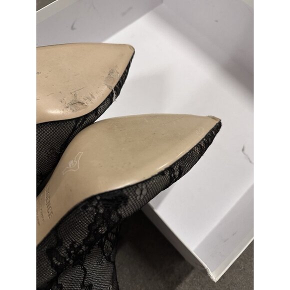 L'AGENCE Mila Booties Heels Lace Black Suede Leather - Picture 6 of 6